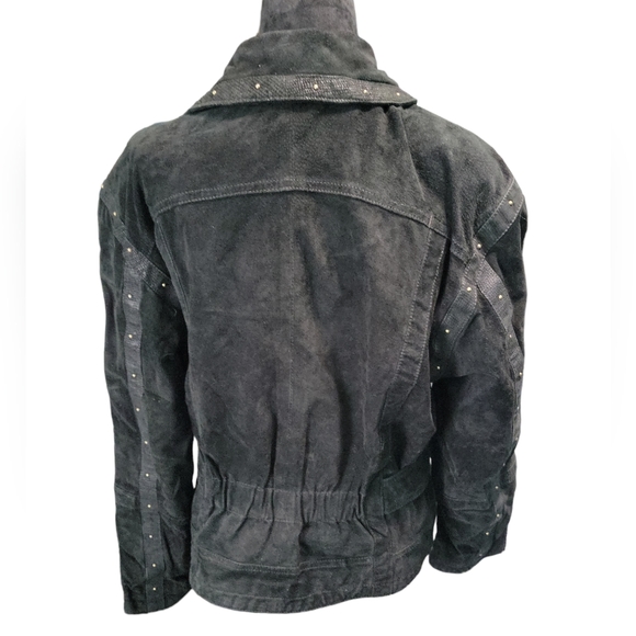 Leather Fashion Jacket With Multiple Zippers And Inside Pocket Women's M - Picture 2 of 10